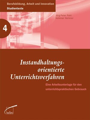 cover image of Instandhaltungsorientierte Unterrichtsverfahren
